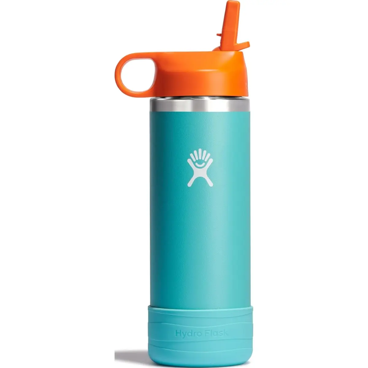 Hydro Flask Kids Water Bottle with Straw Cap - 18 Oz (532ml) Seaspray Blue | Insulated Stainless Steel for 24 Hrs Cold - main product image
