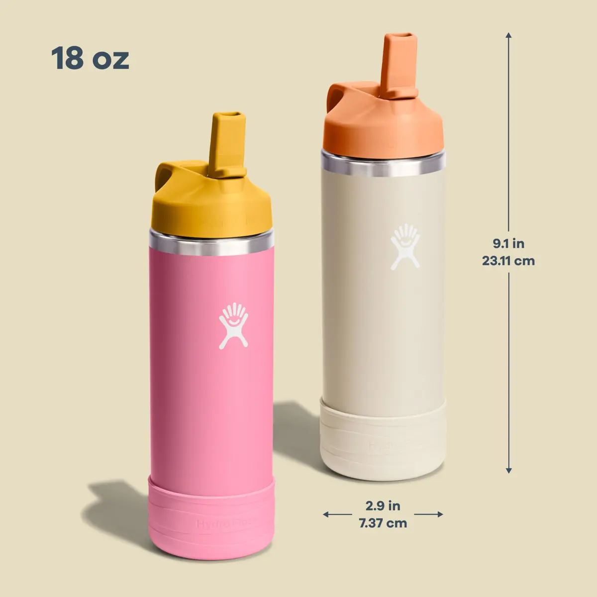 Hydro Flask Kids Water Bottle with Straw Cap - 18 Oz (532ml) Seaspray Blue | Insulated Stainless Steel for 24 Hrs Cold - view 3