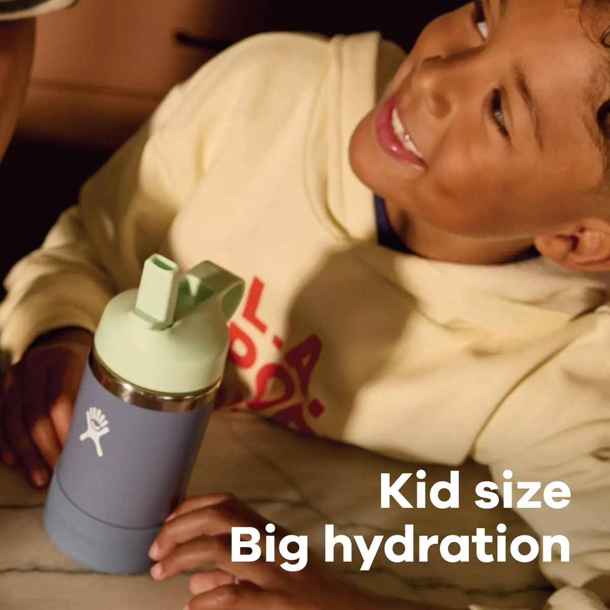 Hydro Flask Kids Water Bottle with Straw Cap - Stainless Steel Insulated - 355ml (12 Oz) - Anemone Purple | Keeps Drinks Cold 24 Hours - view 6
