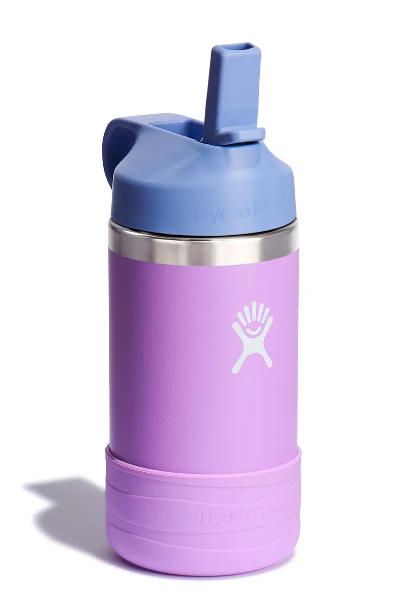 Hydro Flask Kids Water Bottle with Straw Cap - Stainless Steel Insulated - 355ml (12 Oz) - Anemone Purple | Keeps Drinks Cold 24 Hours - view 2