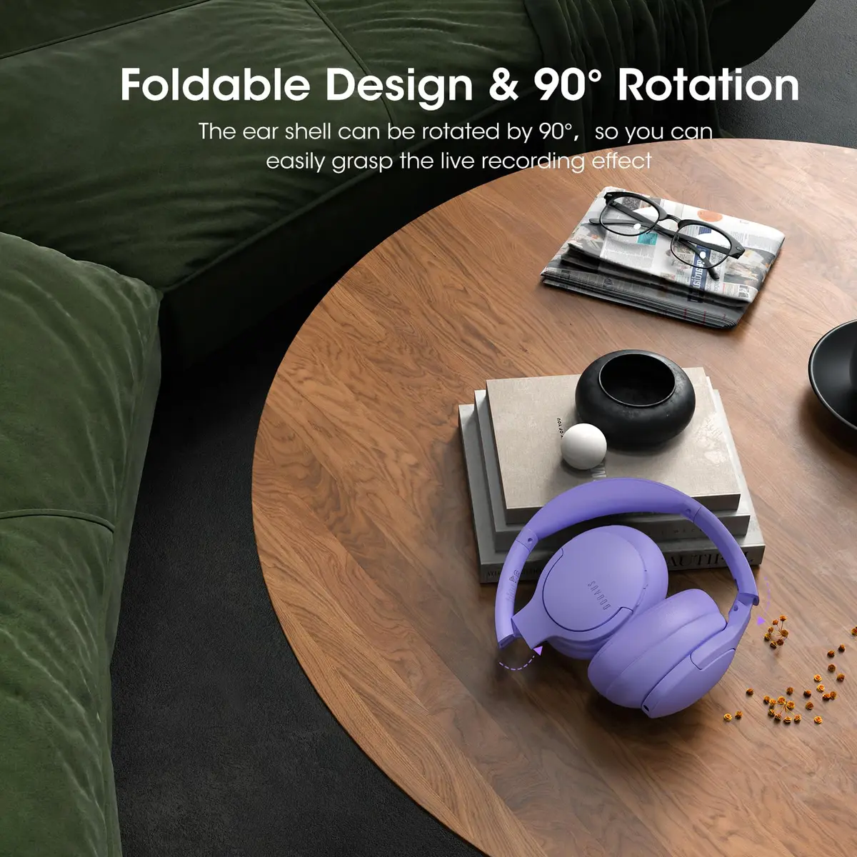 DOQAUS Over Ear Bluetooth Headphones 90H Playtime | Professional EQ & Crystal Call Quality - view 8