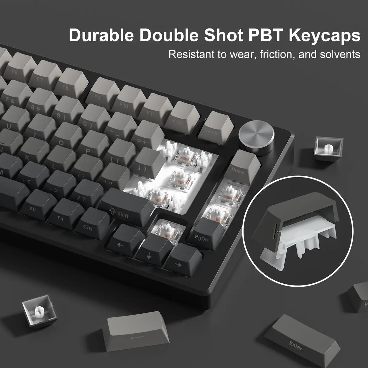 dagaladoo Double Shot PBT Gradient Shine Through Keycaps Set | 135 Keys, OEM Profile, US/UK Layout Compatible - view 3