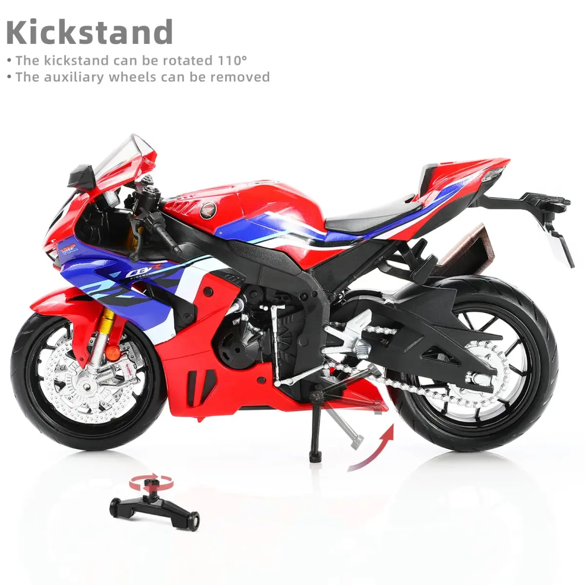 Risopen Honda CBR 1000RR Die-cast Motorcycle Model 1:12 Scale | Authentic USA Import - view 6