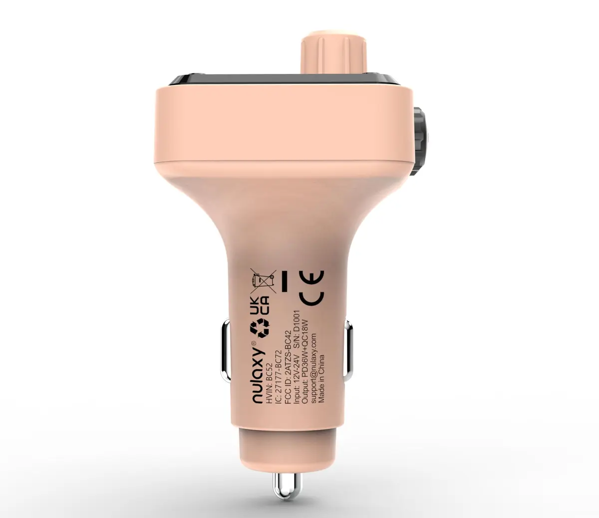 Nulaxy BC91 54W Bluetooth 5.3 Car Adapter FM Transmitter with 4-Port Fast Charging | PD36W QC18W USB C - view 9