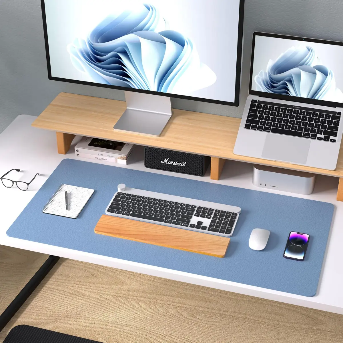 Aothia PU Leather Desk Pad Protector 91cm x 43cm (36" x 17") | Smooth Writing Surface - view 8