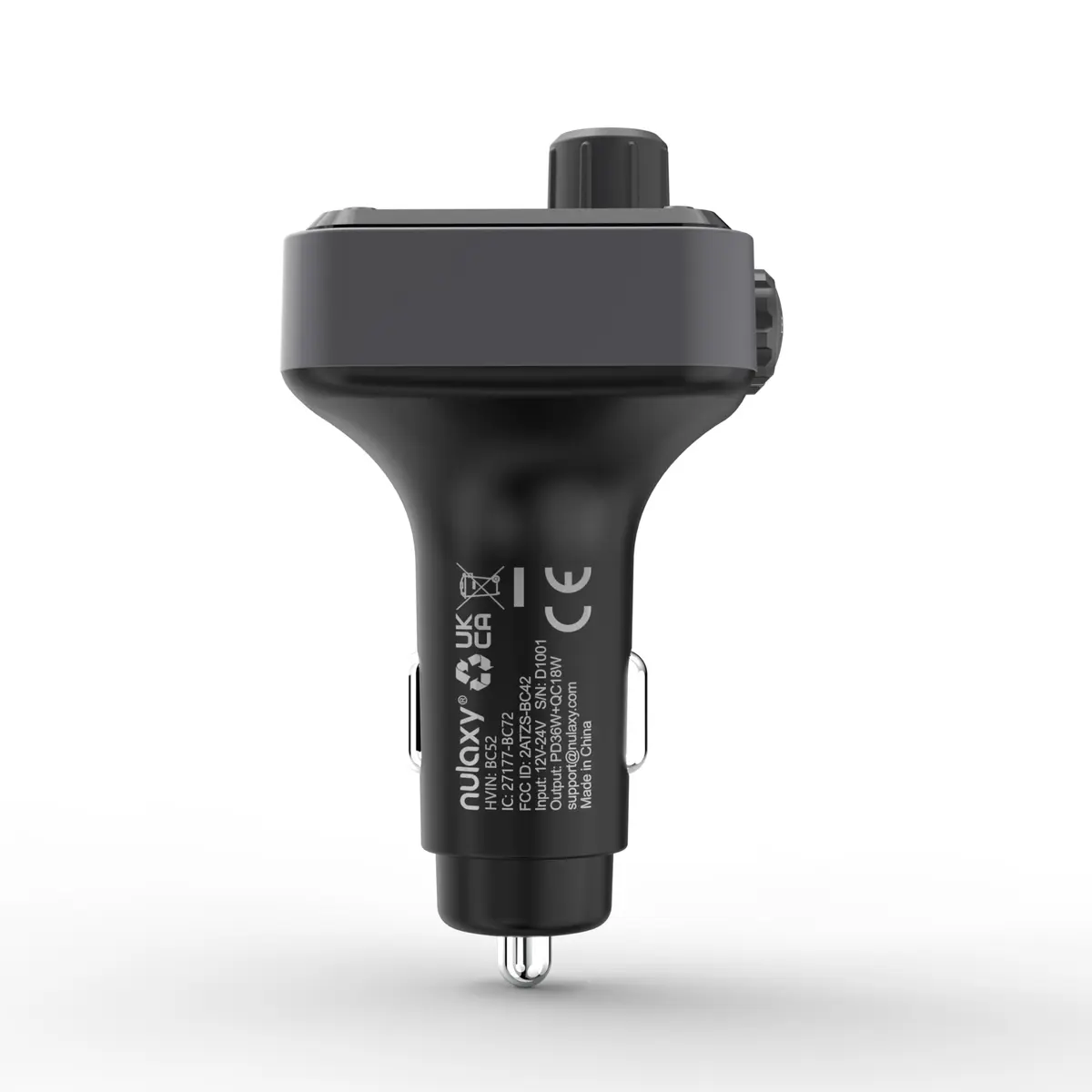 Nulaxy 54W Bluetooth 5.3 Car Adapter, FM Transmitter 4-Port Fast Charging | 54W High Power, 4 Ports, Bluetooth 5.3, Deep Bass, Night Lighting - view 9