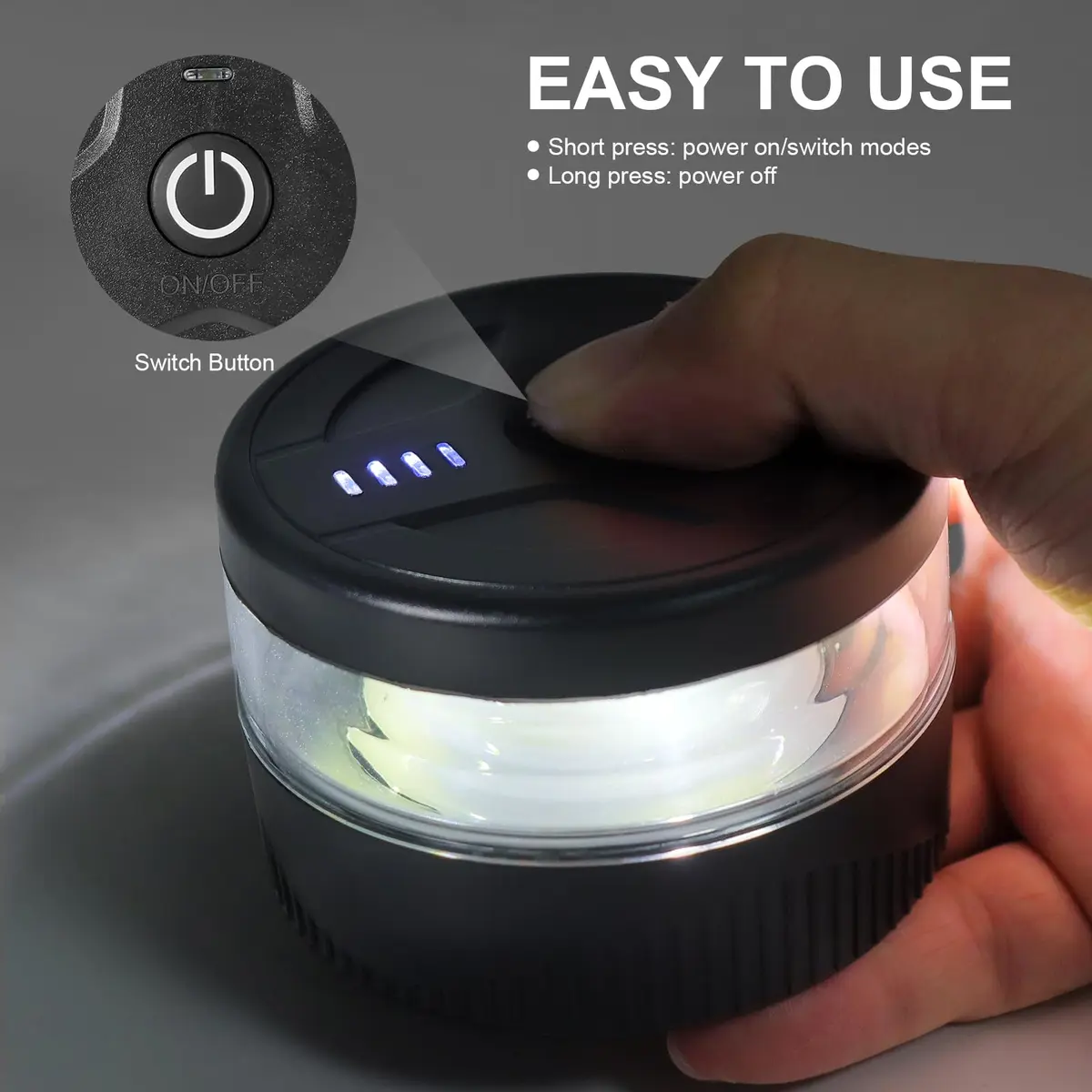 NeaLia Magnetic Wireless Beacon Light Amber | USB-C Strobe Light for Emergency & Warning - view 7