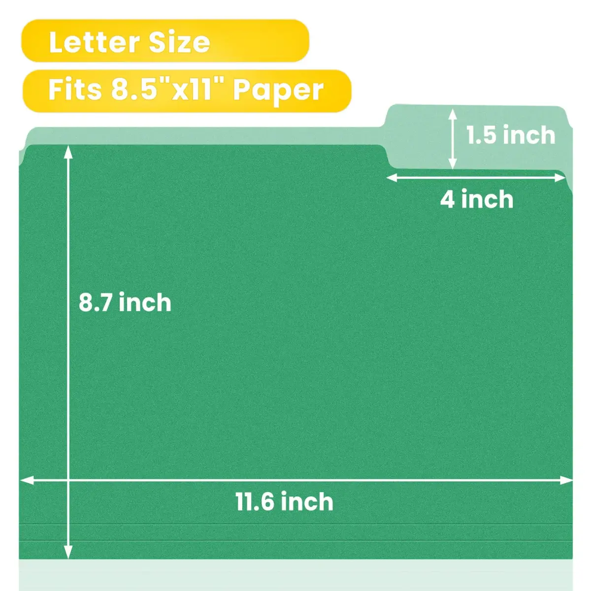 SUNEE Colored File Folders, 30 Pack Manilla Folders 8.5 x 11 | Bulk Pack for Office, School - view 2