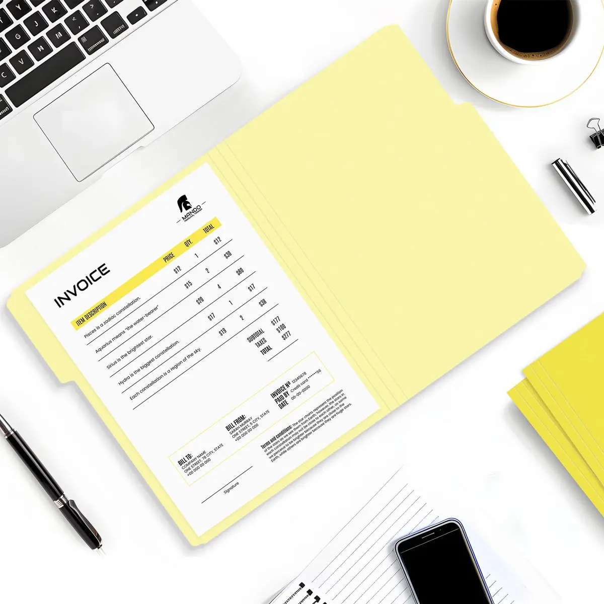 SUNEE Colored File Folders, 30 Pack Manilla Folders 8.5 x 11 Inches, Yellow | Value Pack for Office, School, Home Organization - view 5
