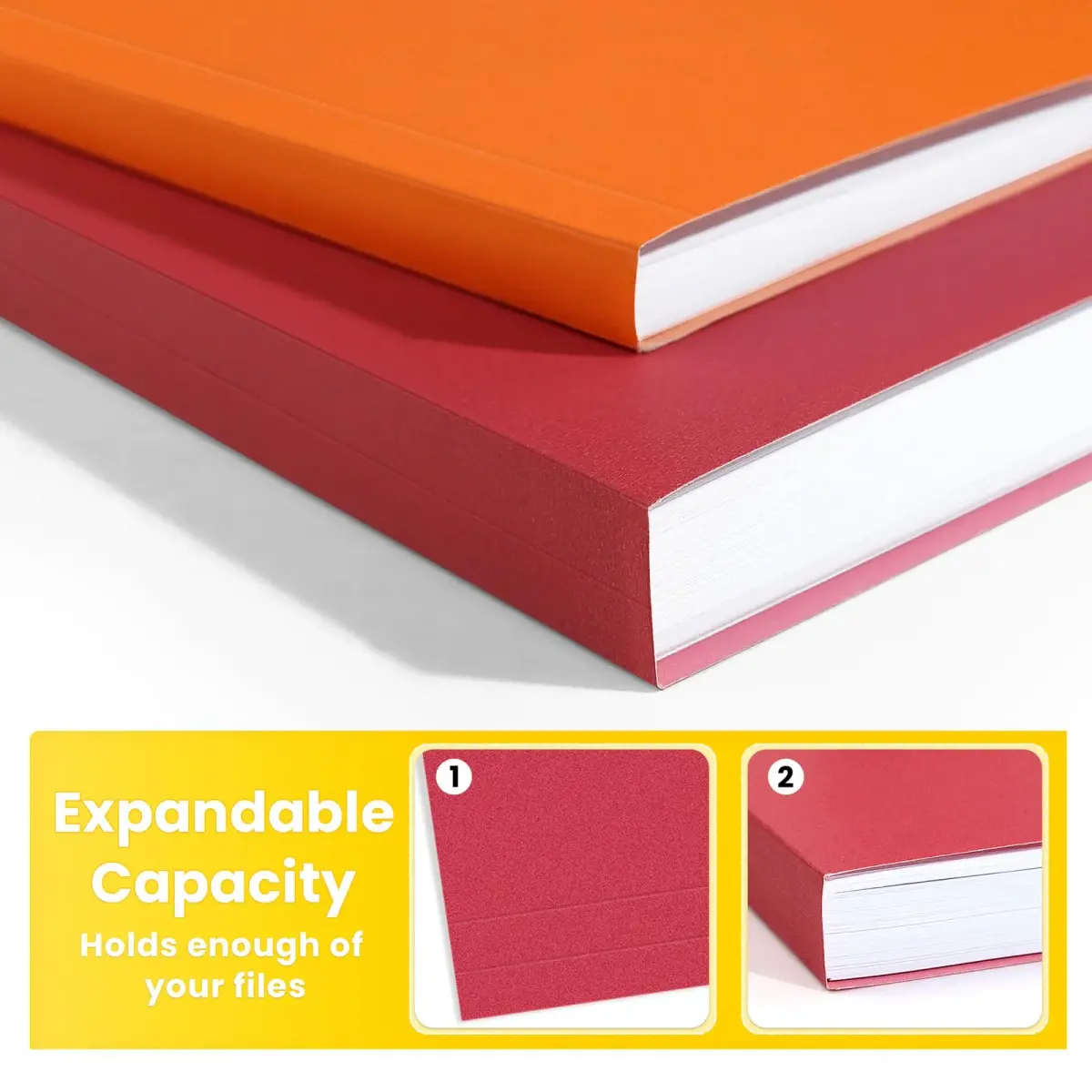 SUNEE Colored File Folders 30 Pack Letter Size (8.5 x 11 inches) | 6 Assorted Colors, 1/3 Cut Tabs - view 5