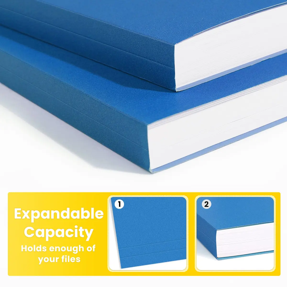 SUNEE Blue 30 Pack File Folders 8.5 x 11 inches | Premium Paper Quality for Office & School - view 4