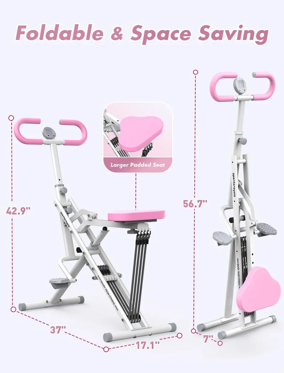 Sportsroyals DQ1 Deep Squat Machine 37"D x 17.7"W x 42.1"H | Adjustable Resistance & Foldable Design - view 7