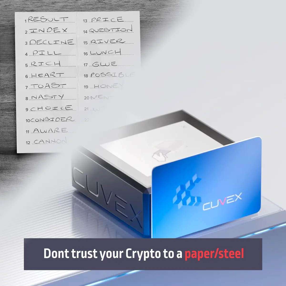 Cuvex Personal Hardware Security Module (HSM) for Sovereign Self-Custody | Offline PSBT Signing & Privacy (120 chars) - view 3