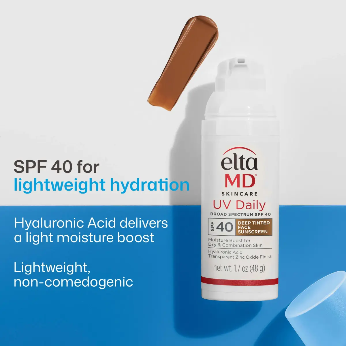 EltaMD UV Daily Deep Tinted Face Sunscreen Moisturizer SPF 40, 49ml (1.7 Fl Oz) | Broad Spectrum UVA/UVB Protection - view 2