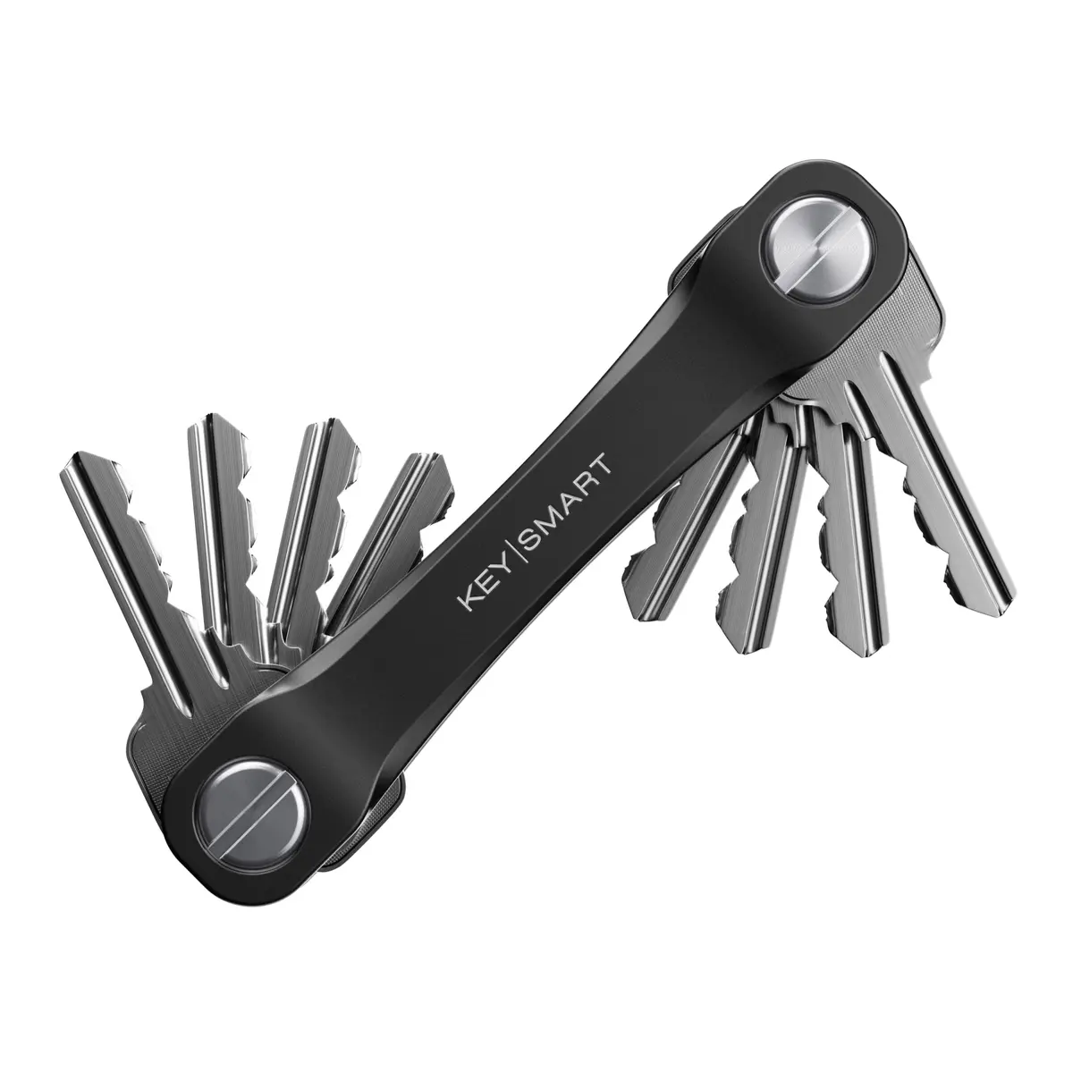 KEY SMART KeySmart Flex - Key Holder for Keychain, Compact Key Organizer, Black 2-Pack, 8 Keys - main product image