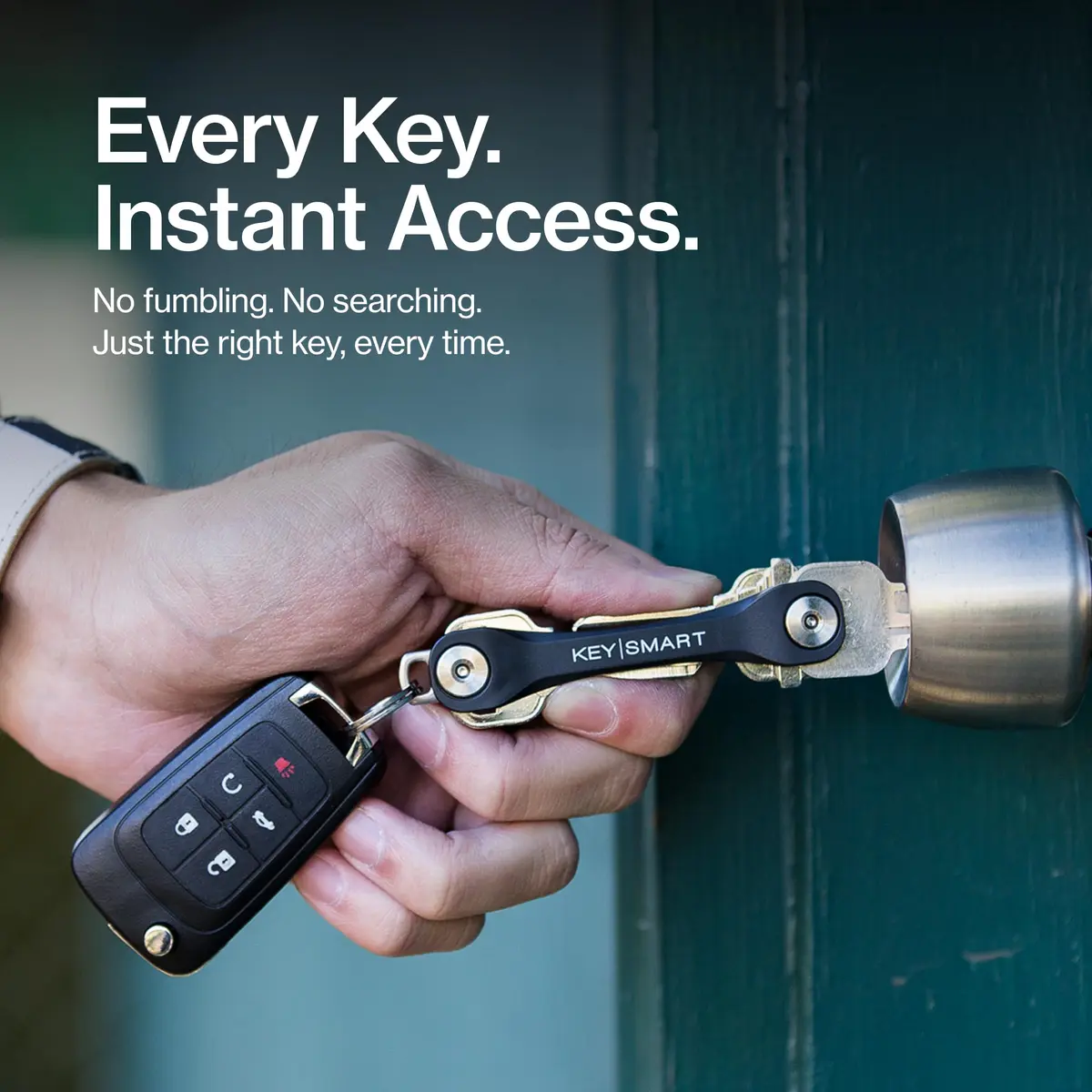 KEY SMART KeySmart Flex - Key Holder for Keychain, Compact Key Organizer, Black 2-Pack, 8 Keys - view 8