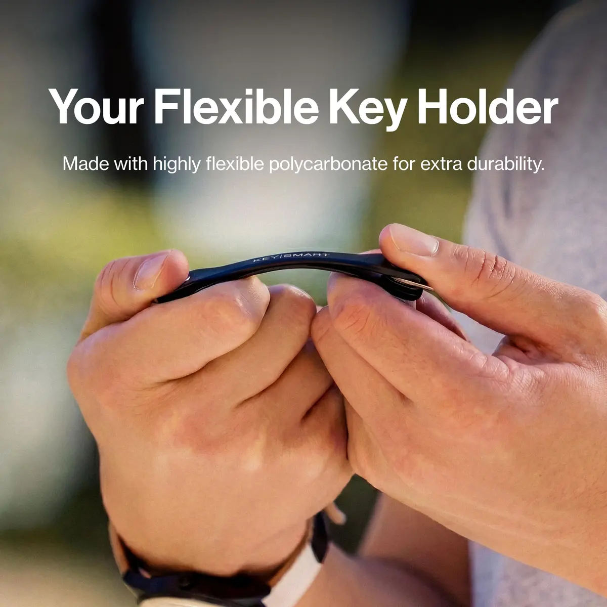 KEY SMART KeySmart Flex - Key Holder for Keychain, Compact Key Organizer, Black 2-Pack, 8 Keys - view 3