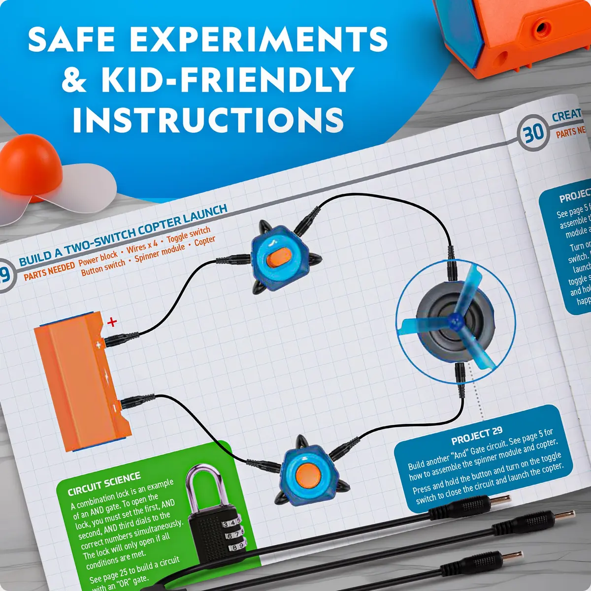 Blue Marble National Geographic Circuit Kit for Kids with 60 Projects | STEM Electronics Kit for Ages 8-12 - view 4
