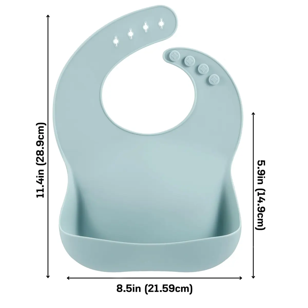 PandaEar Silicone Baby Bibs 3-Pack (10-72 Months) | Waterproof, Soft, Adjustable Neck - view 7