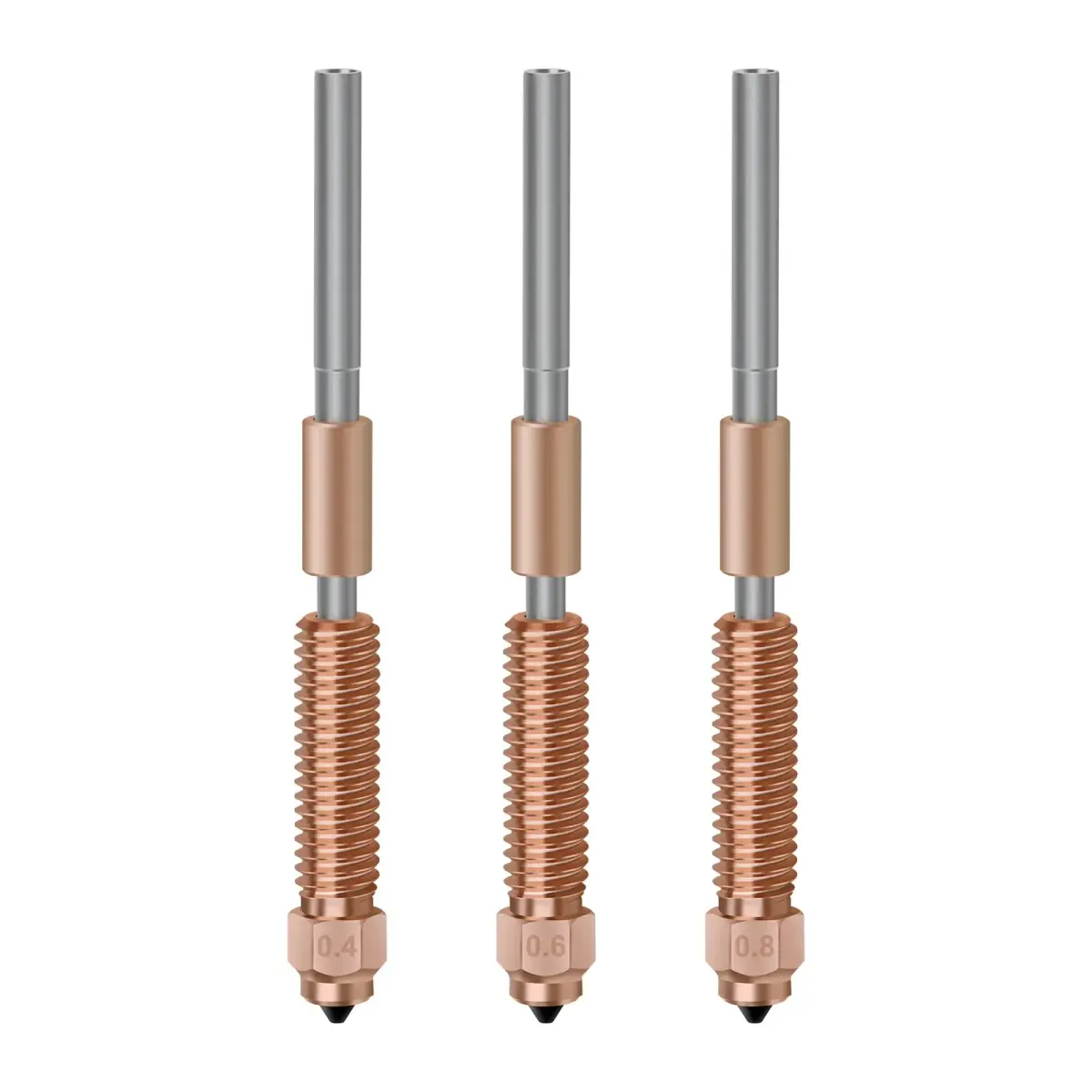 Xirbbo K1c Nozzles 3-Pack (0.4mm, 0.6mm, 0.8mm) | High Flow Hardened Steel for K1/K1 Max Ender 3 V3 KE - main product image
