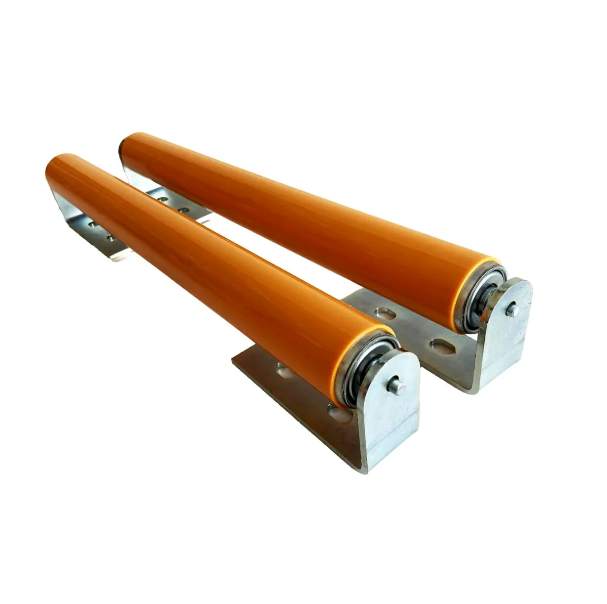 Gascem Polyurethane Coated Long Roller with Bracket Set | 16" Length, 1.5" Diameter Conveyor | Galvanized Steel | Pack of 2 - view 8
