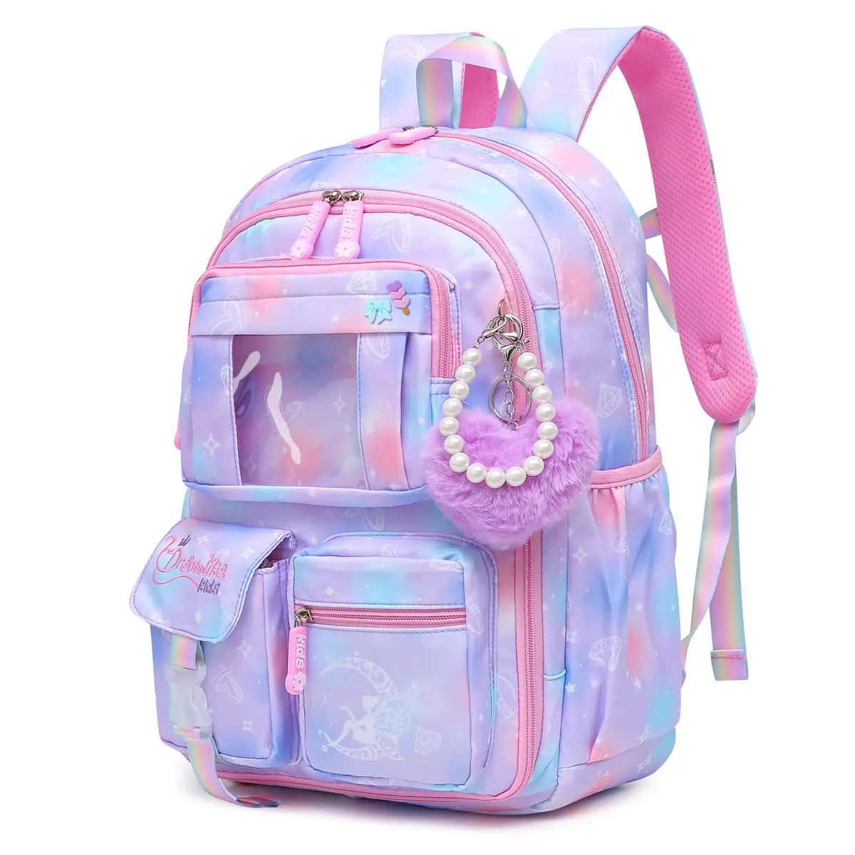 Alrisg Girls Backpack 43.2 cm (18.1 inches) | Cute Pastel School Bookbag for Kids - main product image