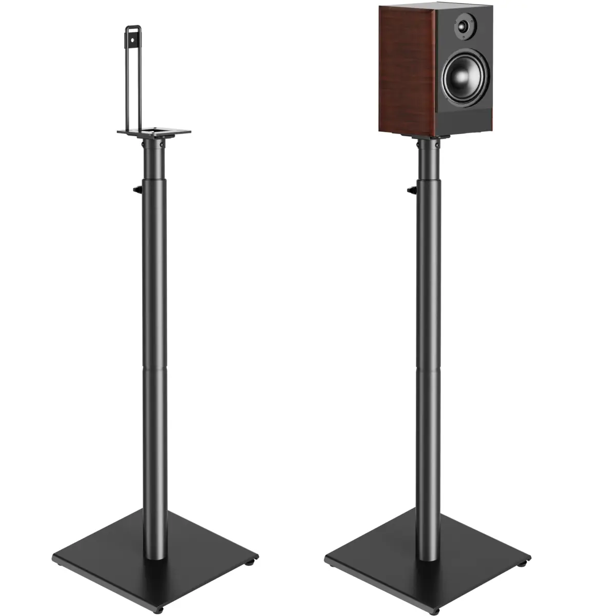 USX MOUNT Adjustable Speaker Stands Pair, 32-42 inch Height, 5kg (11 lbs) Load Capacity | Floor Satellite Speaker Stands for Home Theater - main product image