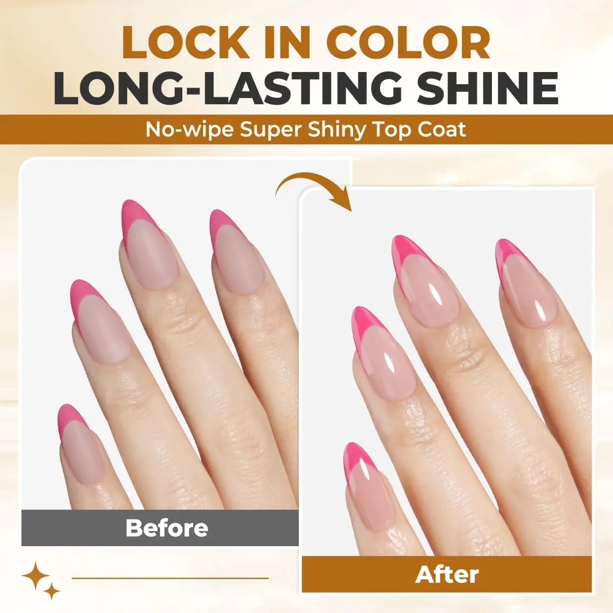 UNA GELLA No Wipe Gel Top Coat Base Coat Set 2PCS Highly Glossy | Long-Lasting Shine & Adhesion - view 4