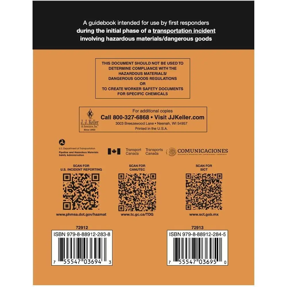 J. J. Keller 2024 Emergency Response Guidebook (ERG), Soft Bound | Pocket Size 4" x 5.5" for Emergency Preparedness - view 5