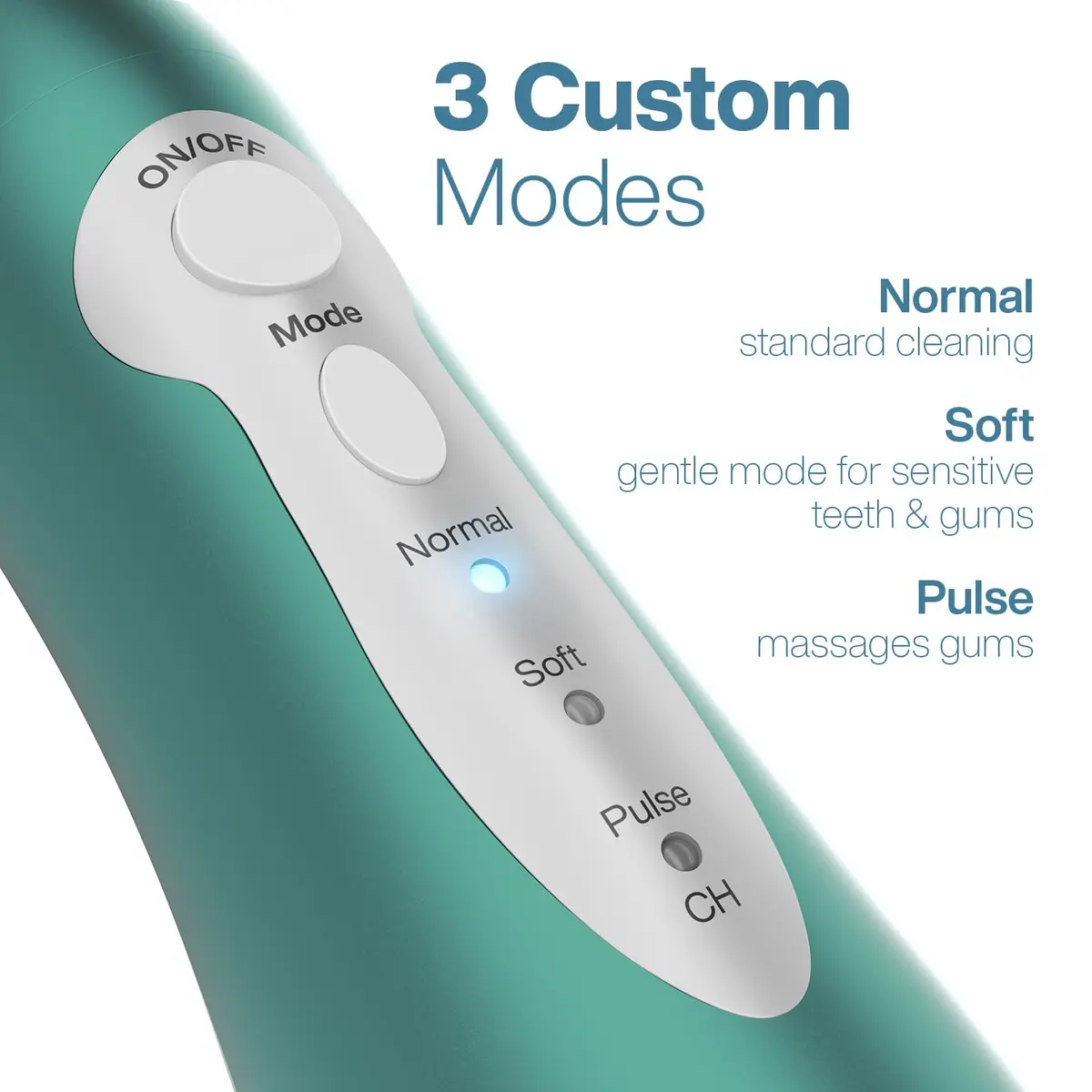 Aquasonic Water Flosser Cordless Rechargeable Mint Green Metallic | 500ml (16.9 Fl Oz) Water Reservoir - view 4