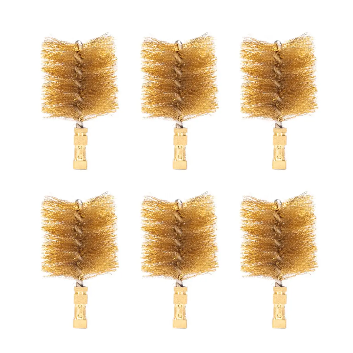 YIHUA Replacement Brass Wool Brushes Set (3 Pairs/6 Brushes) for YIHUA 200C & 200W | Brass Lab Cleaning Tool - main product image