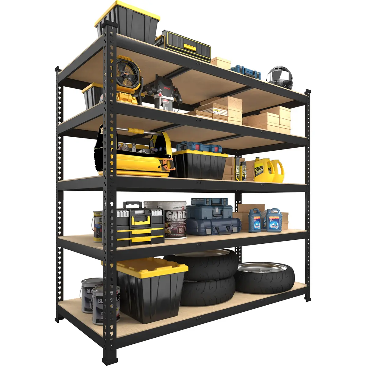 PrimeZone Garage Storage Shelves 47"W x 18"D x 72"H | Heavy Duty 5-Tier Metal Shelving - main product image