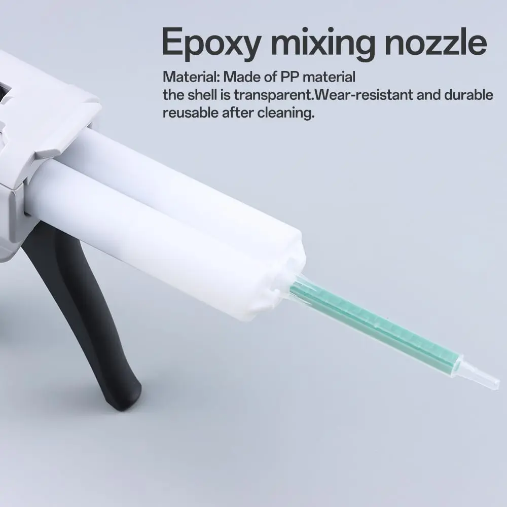 ATOYSKPX 50pcs Epoxy Mixing Nozzle Heads for 50ml AB Guns | Static Mixer Resin Tips (1:1/2:1 Ratio) - view 4