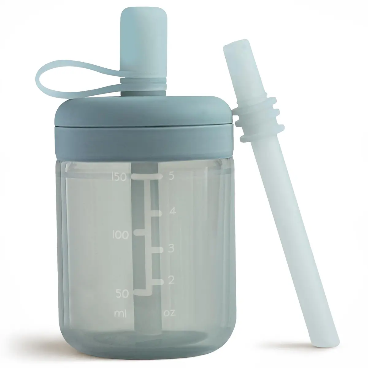 Moonkie Baby Straw Cup | Silicone Toddler Sippy Training Cup with Straw Lid | BPA-Free Drop-Proof | Baby Led Weaning | 6 Months+ - main product image
