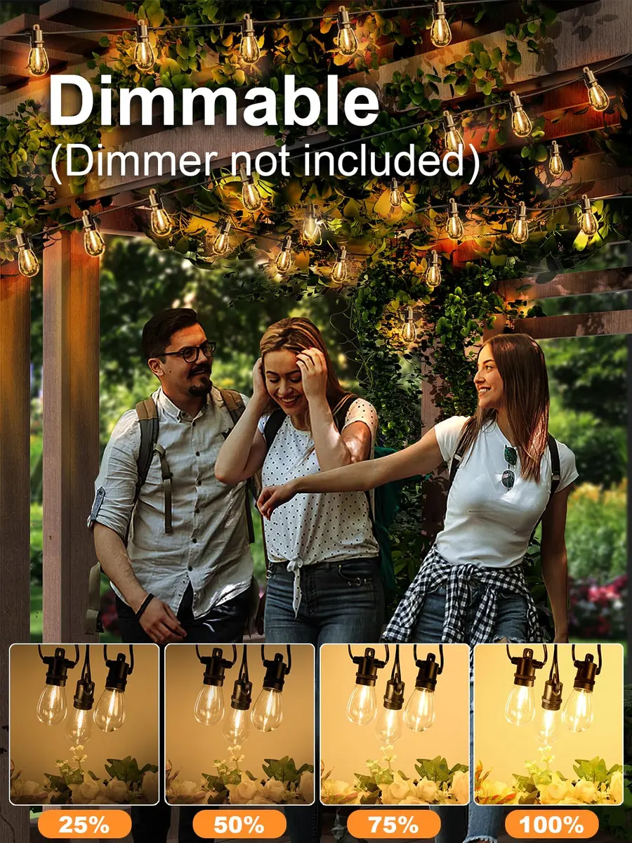 Svater Outdoor String Lights LED 100FT Waterproof for Outside Patio Light - view 5