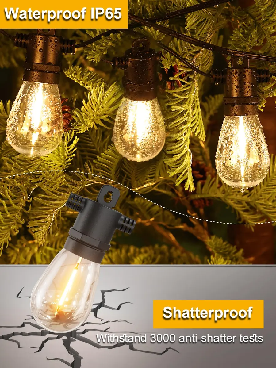 Svater Outdoor String Lights LED 100FT Waterproof for Outside Patio Light - view 2