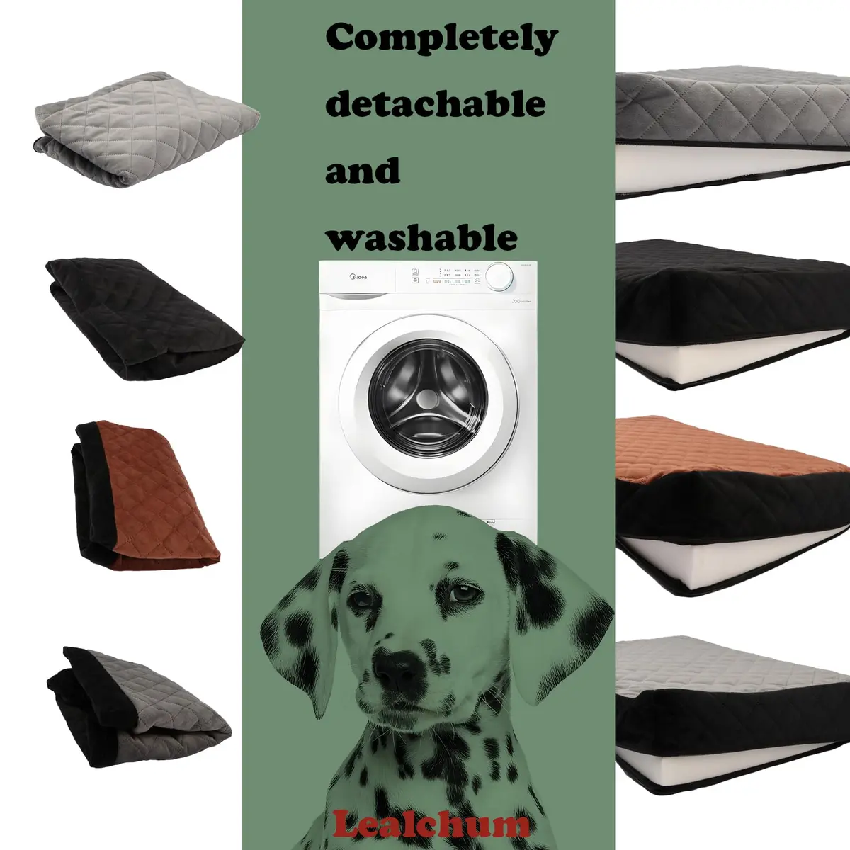Lealchum Dog Car Seat for Large Dogs | Memory Foam Support & Safety Travel - view 5