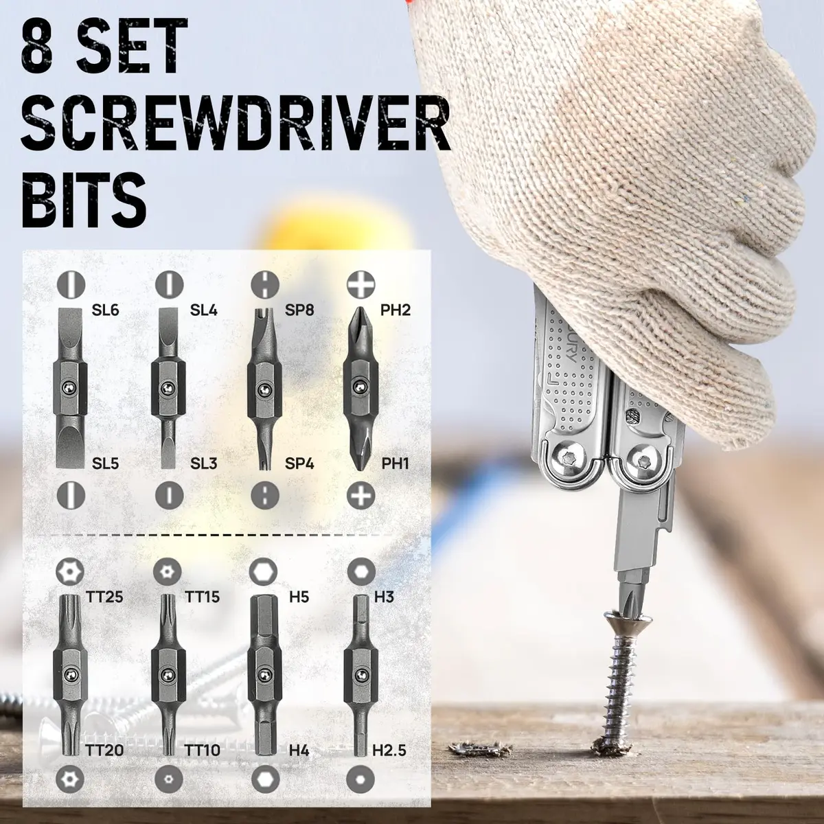 BIBURY Multitool Pliers Pro with 440A Knife & Full Size Scissors | 22-in-1 Professional Multi-Tool for Heavy-Duty Tasks - view 6