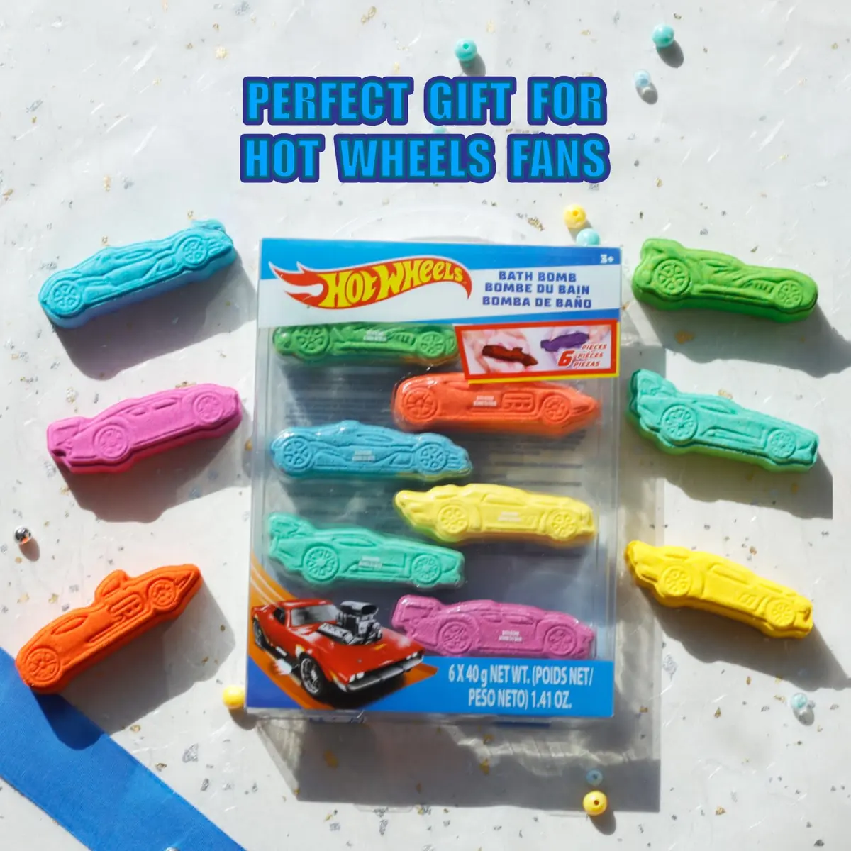 Townley Girl Hot Wheels Bath Bomb Set, 6-Piece Bubble Gum Scented, Ages 3+ | Colorful Fizzies for Kids - view 5