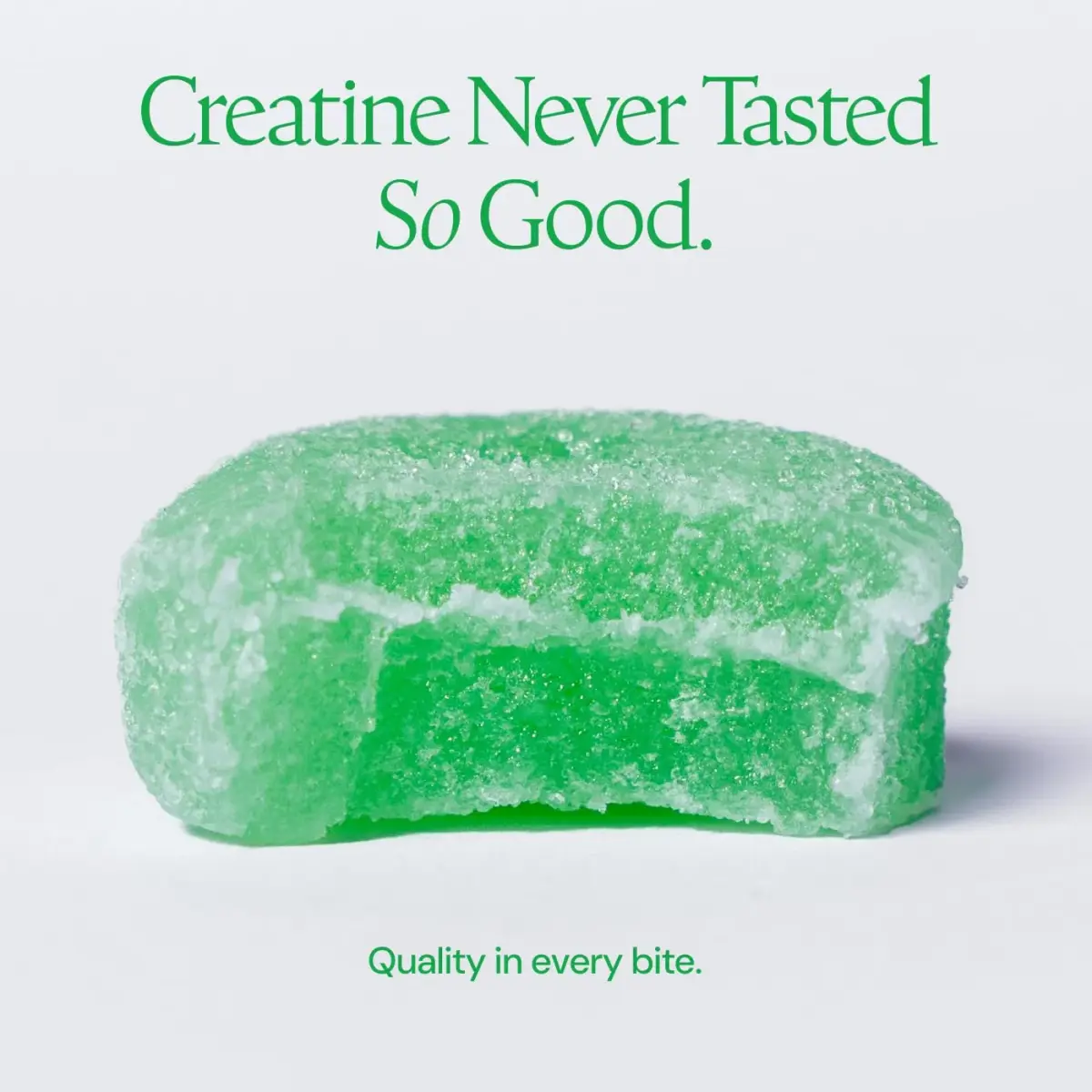 Create Creatine Monohydrate Gummies for Men & Women, Boost Focus, Strength, and Endurance, Anti-Melting Formula, Vegan, Gluten-Free, Non-GMO, 1.5g of Creatine per Gummy (Sour Green Apple) | 90 Count - view 3