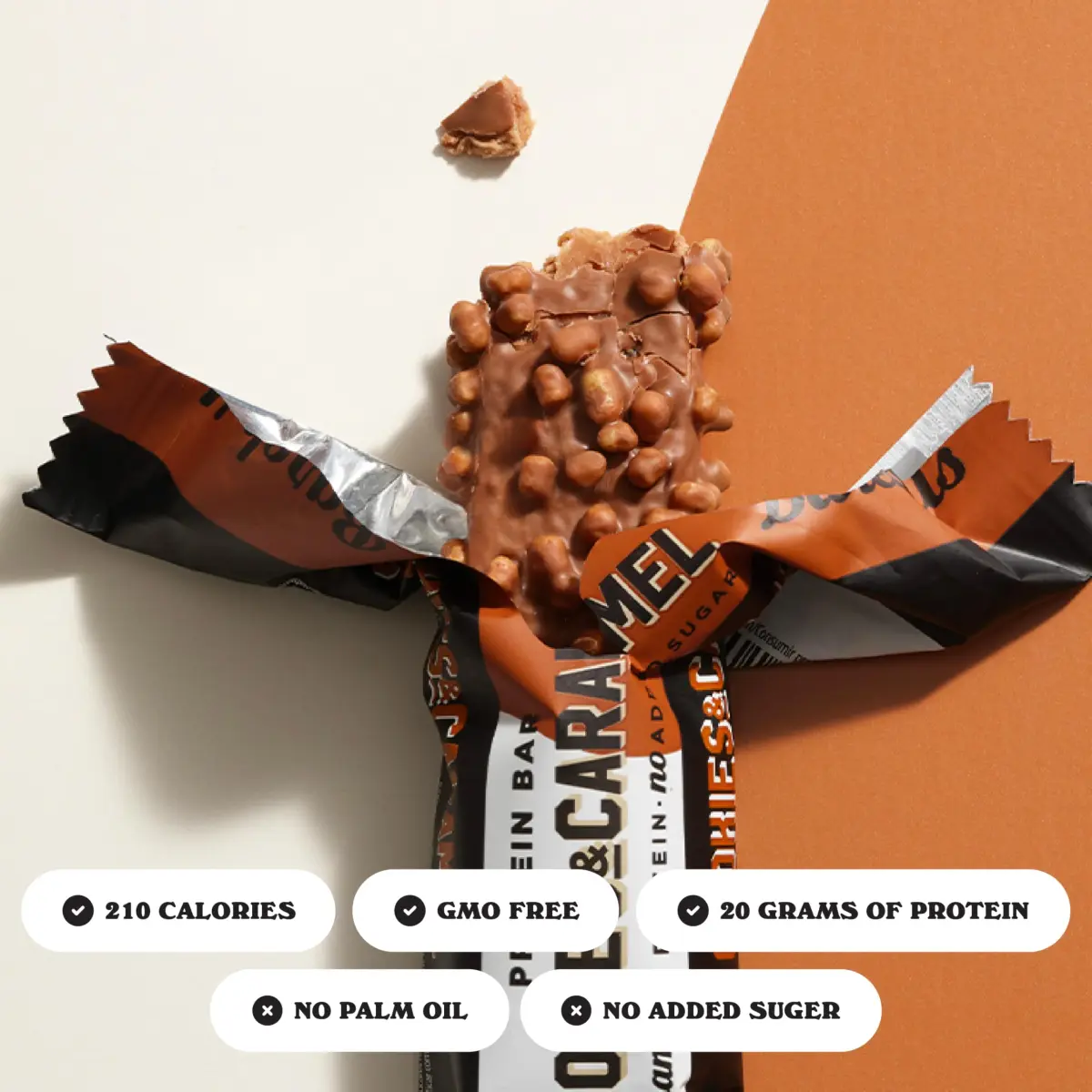 BAREBELLS Cookies and Caramel Protein Bars, 24 Bars (2x12) | 20g High Protein, 1g Sugar, USA Import - view 2