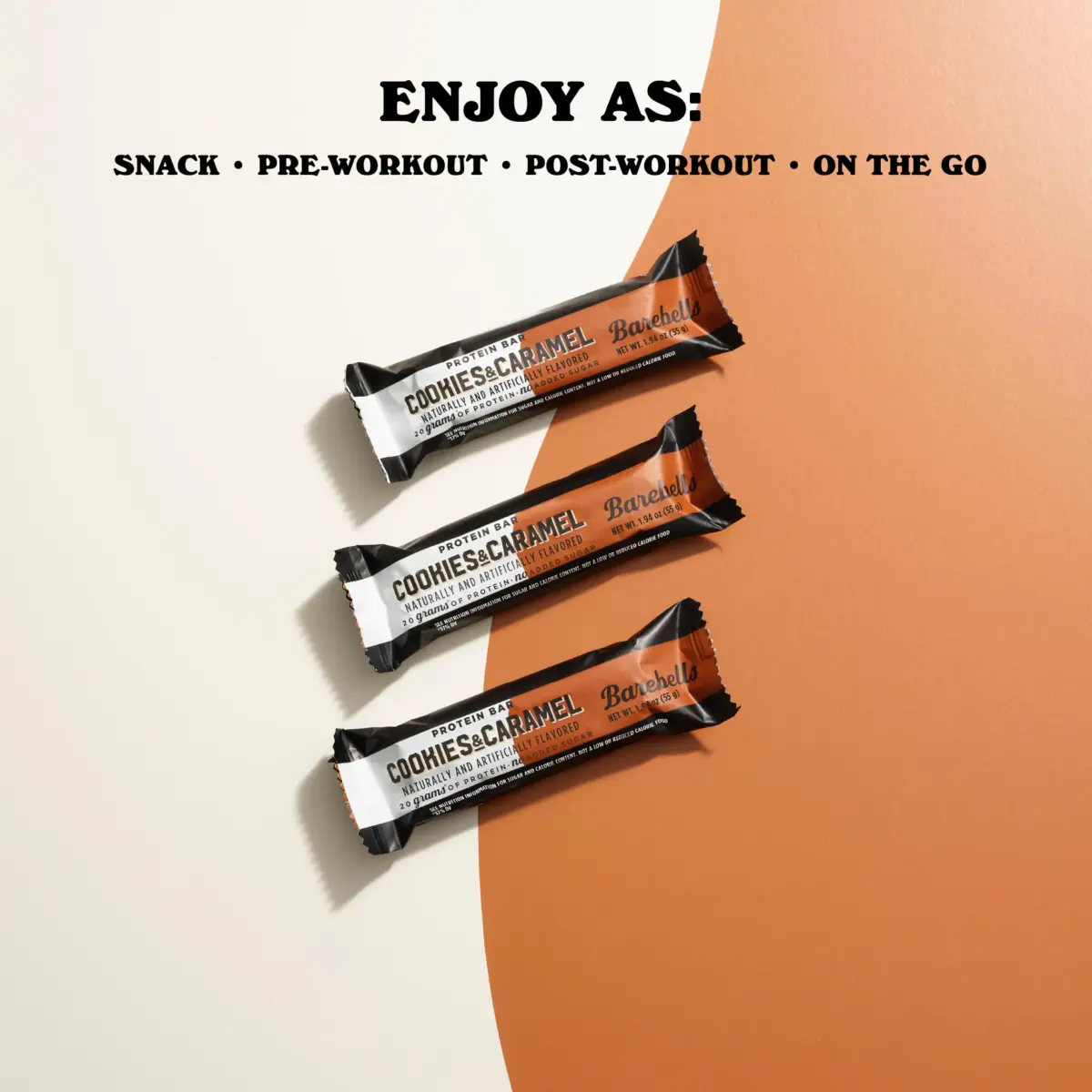 BAREBELLS Cookies and Caramel Protein Bars, 24 Bars (2x12) | 20g High Protein, 1g Sugar, USA Import - view 6