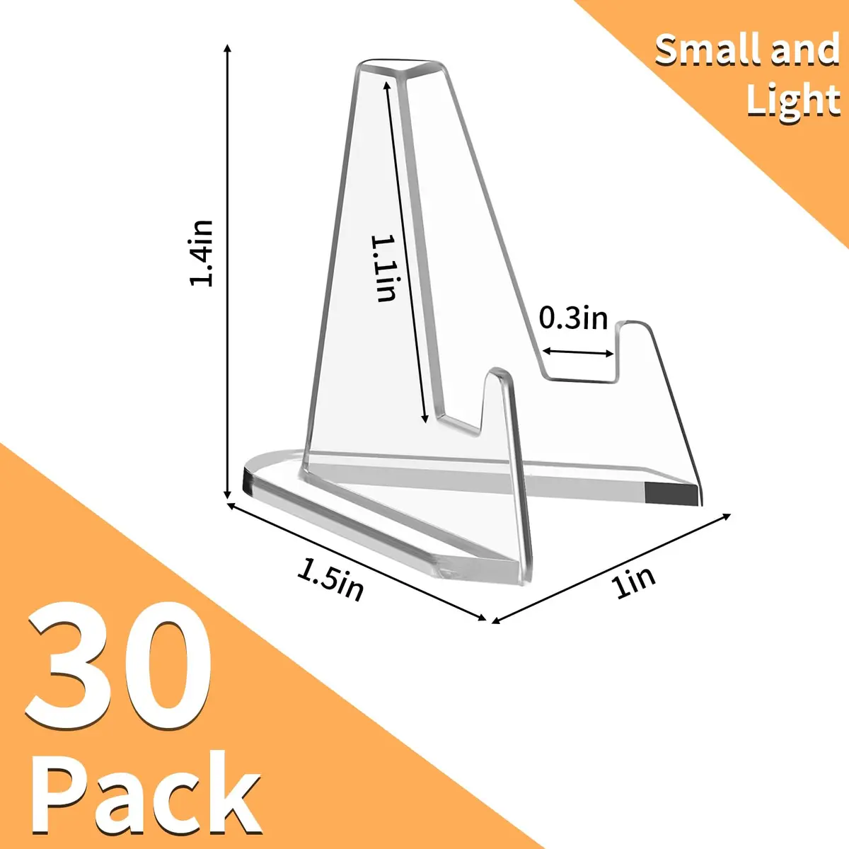 NIUBIER Card Display Stand, Acrylic Mini Easel 1.4 in | Clear Display for Art & Collectibles - view 2