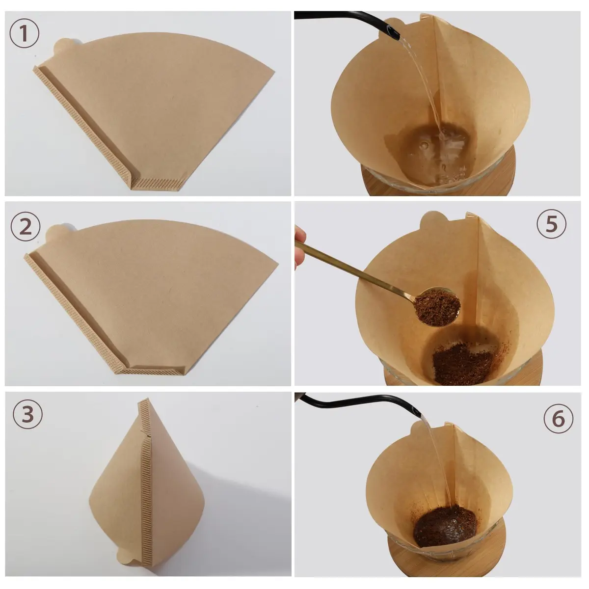 Prudiut 200 Count #4 Cone Coffee Filters | Compatible with Ninja & Pour Over (U4/200Pcs) - view 5