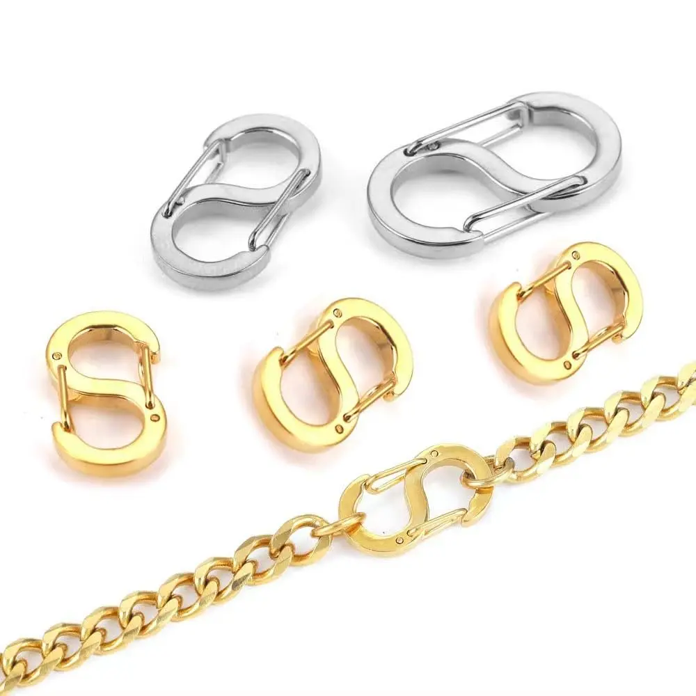 Booge Double Opening Lobster Clasp 6 mm x 12 mm Stainless Steel | Secure Jewelry Making Findings - view 5