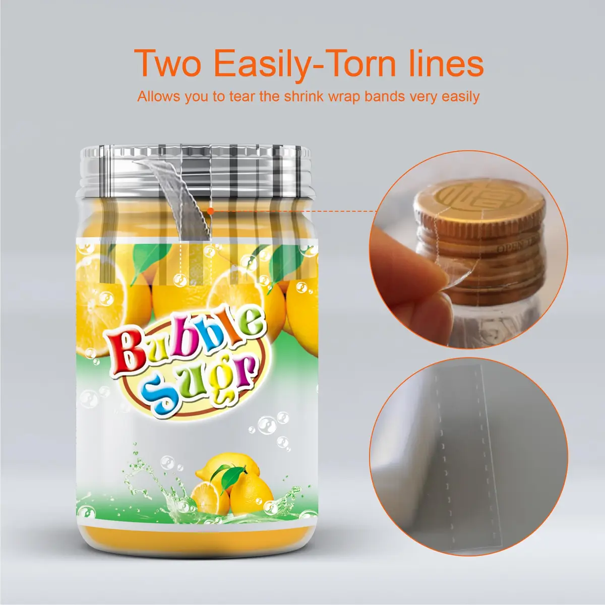 CANWUPON 600Pcs PVC Shrink Wrap for Bottles & Jars | Tamper-Proof Seal (115x30mm) - view 3