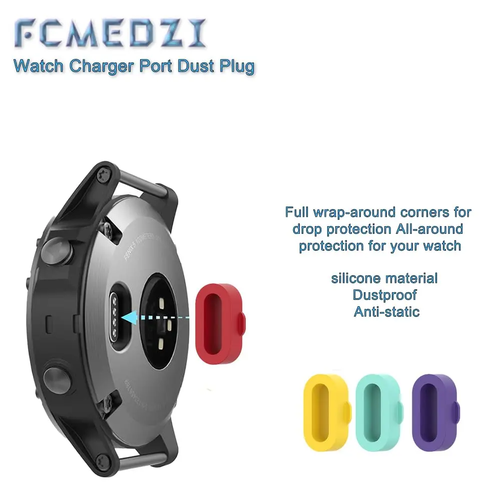 FCMEDZI Smart Watch Case for Garmin Forerunner 165 & 165 Music | Pack of 4 Dust Plugs + 2 TPU Cases - view 5