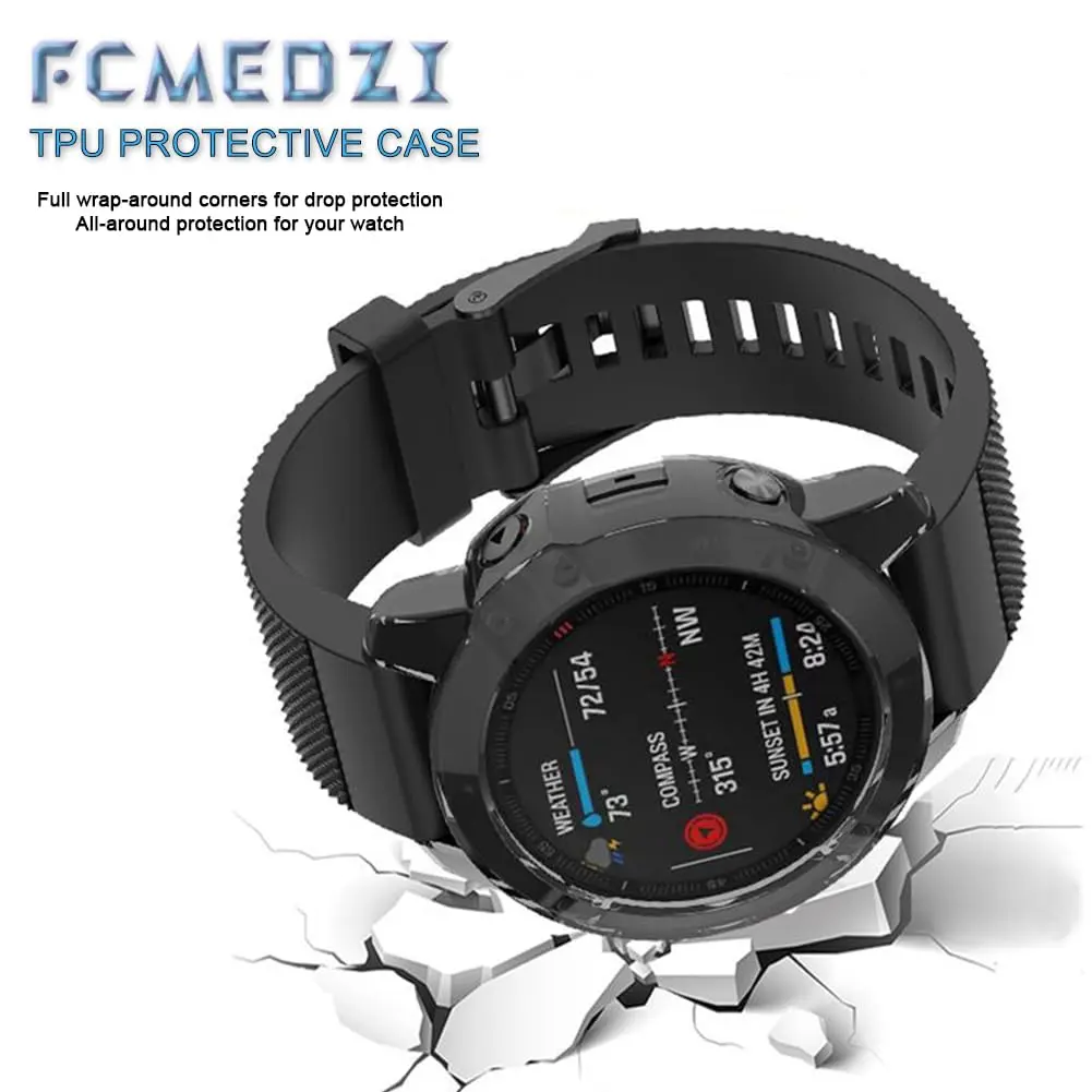 FCMEDZI Smart Watch Case for Garmin Forerunner 165 & 165 Music | Pack of 4 Dust Plugs + 2 TPU Cases - view 2