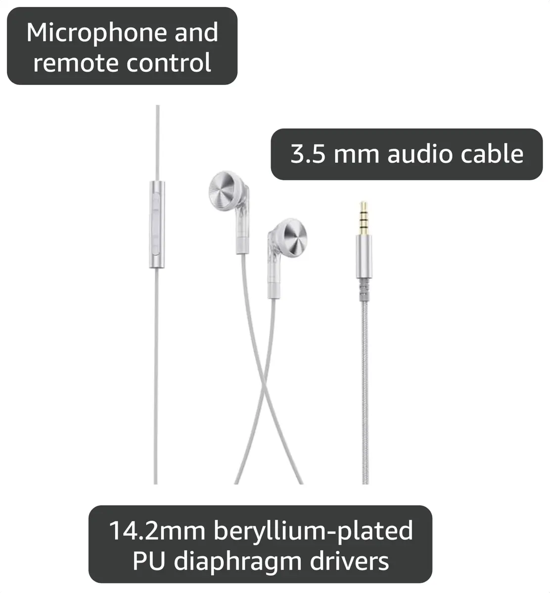 FiiO FF1 14.2mm Dynamic Driver Wired Earbuds with Microphone, Translucent | HiFi Music & Gaming - view 3