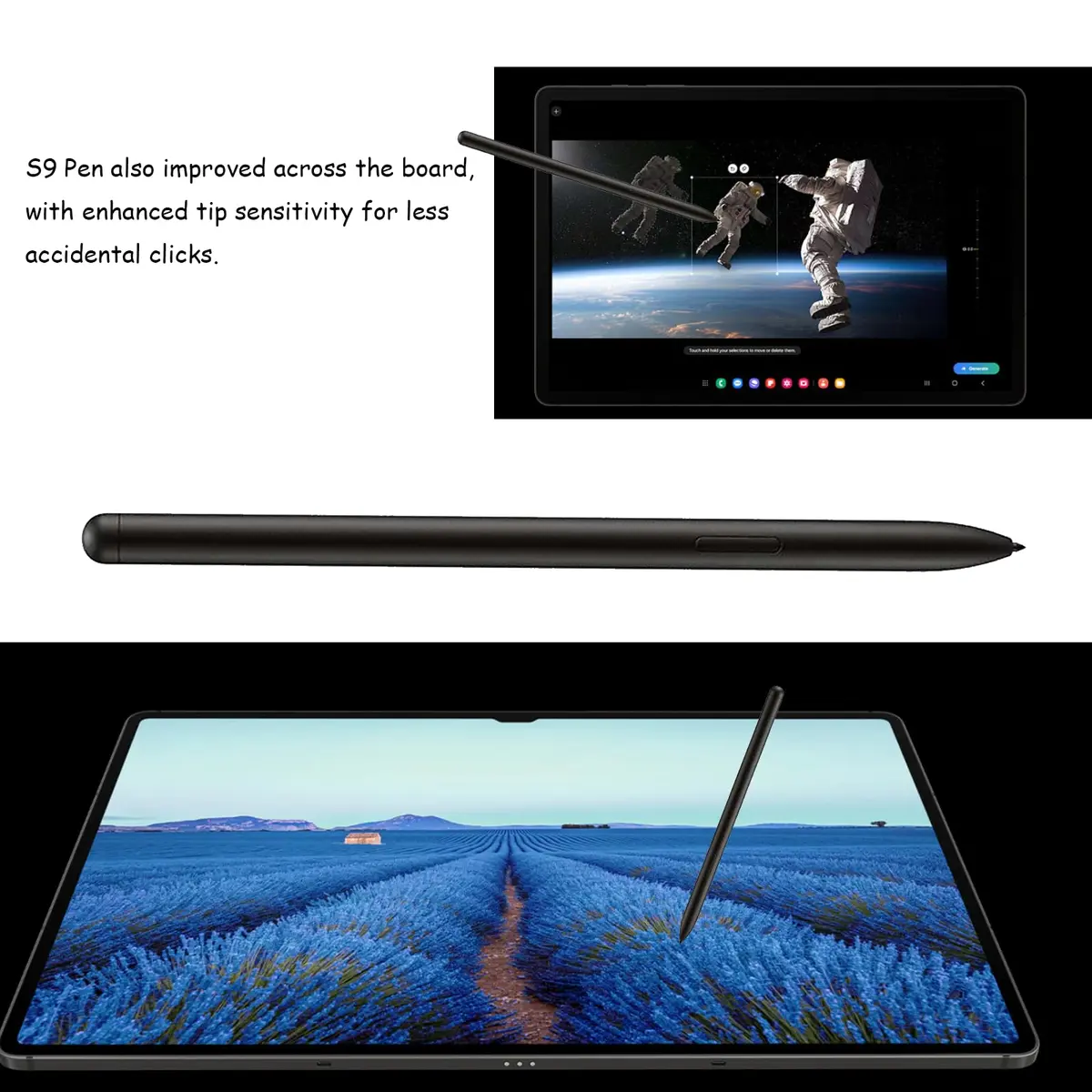 Anglepingping Galaxy Tab S9 Stylus Pen Replacement Black | Precise, Compatible with Samsung Galaxy Tab S9 Ultra & S9 Plus - view 3